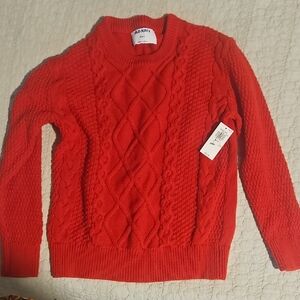 Old Navy Vibrant Red Cable Knit Sweater
